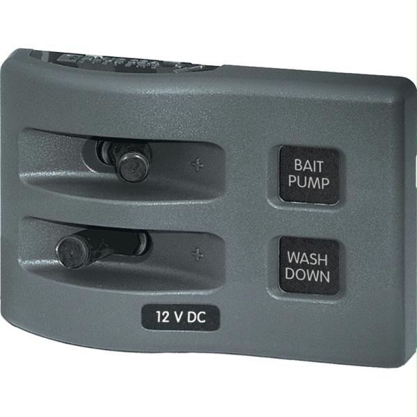 Picture of 4303 Blue Sea 4303 WeatherDeck&reg; 12V DC Waterproof Switch Panel - 2 Position