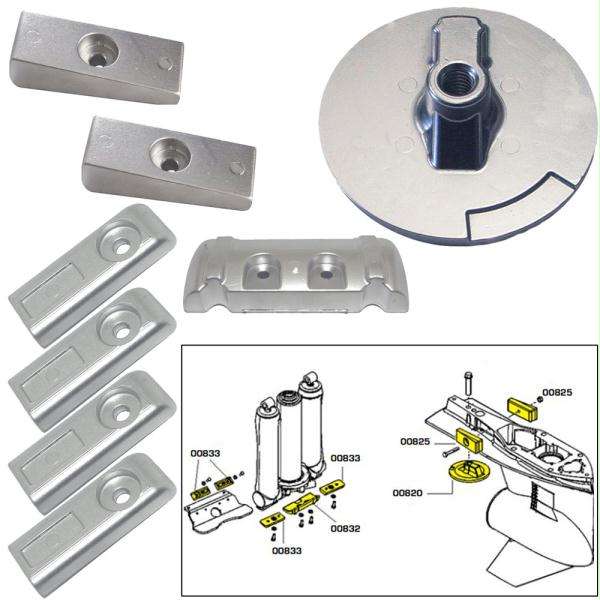 20816  Anode Kit with Hardware - Mercury Verado 6 - Zinc