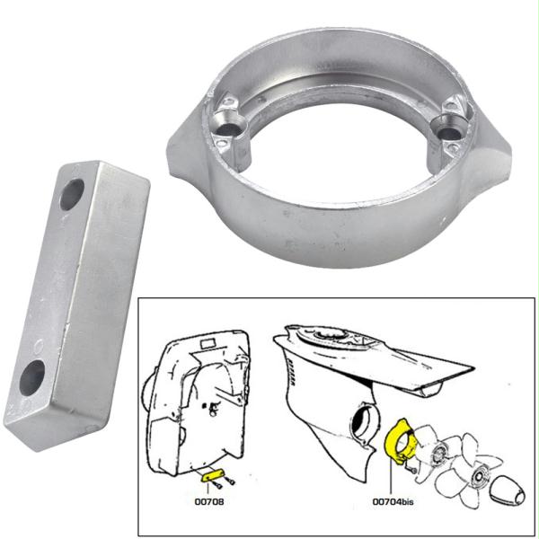 20706  Anode Kit with Hardware - Volvo Duo-Prop 290 - Zinc