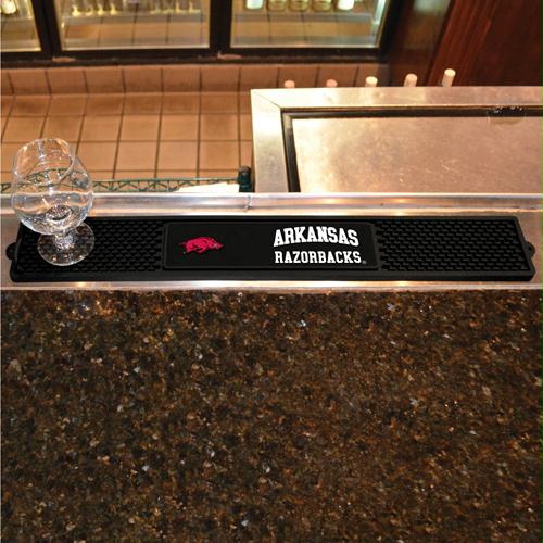 Picture of Fan Mats FAN-14015 Arkansas Razorbacks NCAA Drink Mat - 3.25in x 24in