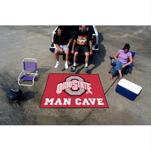Picture of Fan Mats FAN-14586 Ohio State Buckeyes NCAA Man Cave Tailgater Floor Mat - 60in x 72in