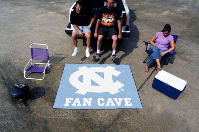 Picture of Fan Mats FAN-14622 North Carolina Tar Heels NCAA Man Cave Tailgater Floor Mat - 60in x 72in