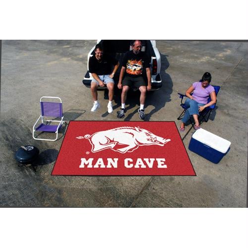 Picture of Fan Mats FAN-14631 Arkansas Razorbacks NCAA Man Cave Ulti-Mat Floor Mat - 60in x 96in