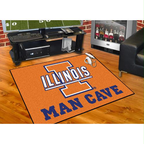 Picture of Fan Mats FAN-14641 Illinois Fighting Illini NCAA Man Cave All-Star Floor Mat - 34in x 45in