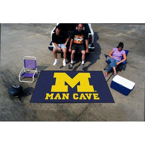 Picture of Fan Mats FAN-14671 Michigan Wolverines NCAA Man Cave Ulti-Mat Floor Mat - 60in x 96in