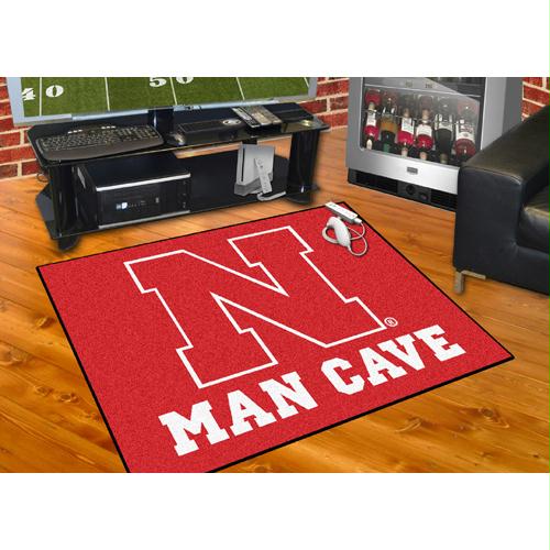 Picture of Fan Mats FAN-14681 Nebraska Cornhuskers NCAA Man Cave All-Star Floor Mat - 34in x 45in