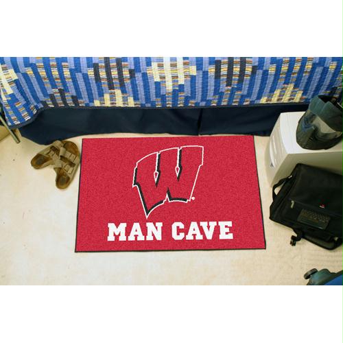 Picture of Fan Mats FAN-14708 Wisconsin Badgers NCAA Man Cave Starter Floor Mat - 20in x 30in
