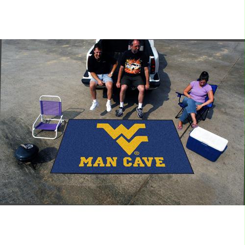 Picture of Fan Mats FAN-14723 West Virginia Mountaineers NCAA Man Cave Ulti-Mat Floor Mat - 60in x 96in