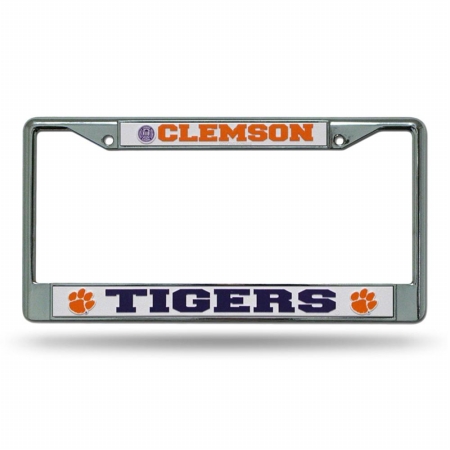 Picture of Rico Industries RIC-FC120201 Clemson Tigers NCAA Chrome License Plate Frame