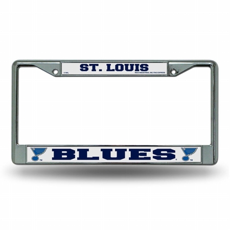 Picture of Rico Industries RIC-FC8601 St. Louis Blues NHL Chrome License Plate Frame