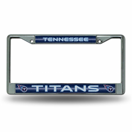 RIC-FCGL0301 Tennessee Titans NFL Bling Glitter Chrome License Plate Frame -  Rico Industries
