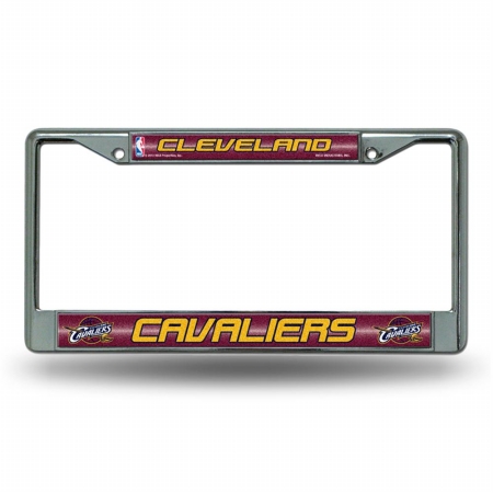 RIC- Cleveland Cavaliers NBA Bling Glitter Chrome License Plate Frame