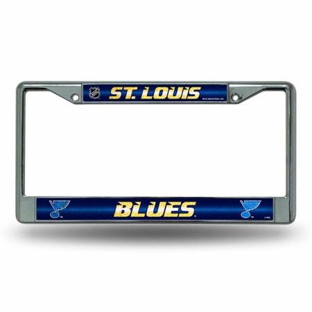 RIC- St. Louis Blues NHL Bling Glitter Chrome License Plate Frame