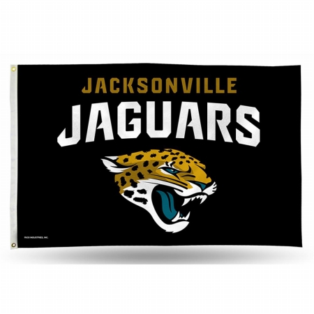 Picture of Rico Industries RIC-FGB0902 Jacksonville Jaguars NFL 3in x 5in Banner Flag