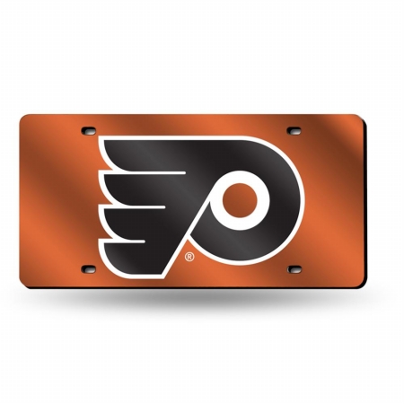 Picture of Rico Industries RIC-LZC7403 Philadelphia Flyers NHL Laser Cut License Plate Tag