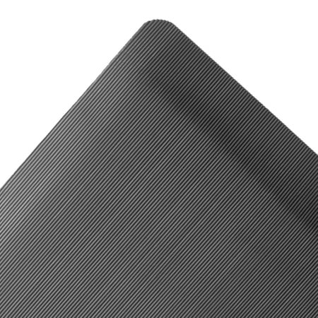 Antifatigue Mat, 5 ft L x 3 ft W, 1/2 in Thickness, Vinyl, Corrugated, Black