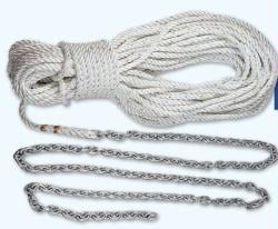 Lewmar  20 ft. 5-16 G4&200 ft. 9-16 Line With 3-8 Shackle