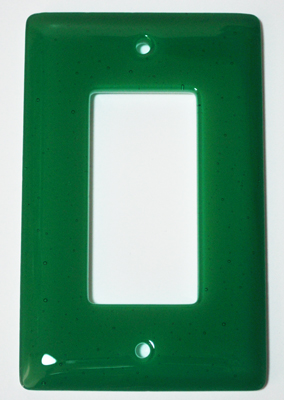 Picture of Aquila Art Glass WP1021-1GD Emerald Green 1 Gang Decora