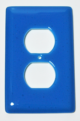 Picture of Aquila Art Glass WP1027-1GR Turquoise Blue 1 Gang Receptical