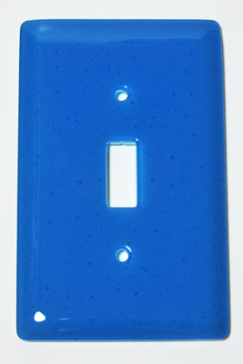Picture of Aquila Art Glass WP1027-1GS Turquoise Blue 1 Gang Switch