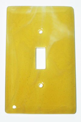 Picture of Aquila Art Glass WP2003-1GS Amber Swirl 1 Gang Switch