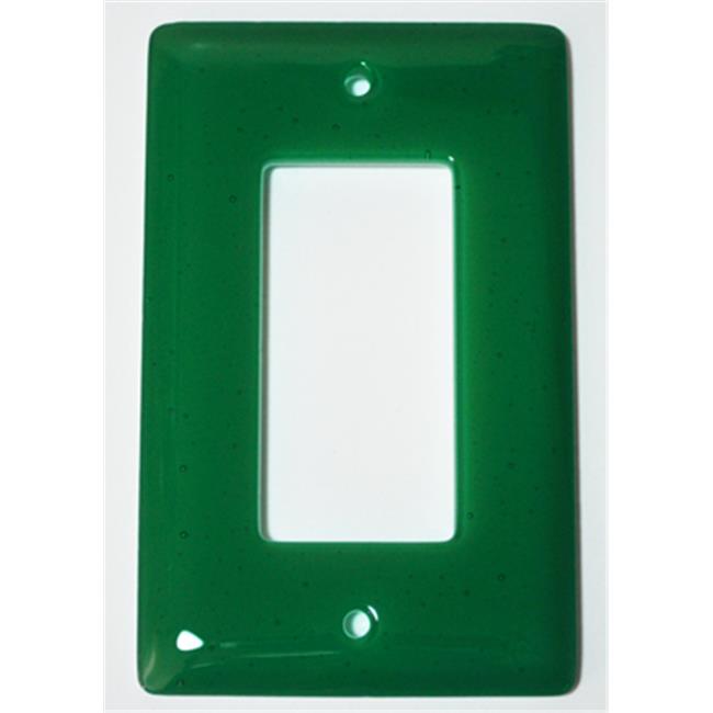 Aquila Art Glass WP1021-1GD Emerald Green 1 Gang Decora