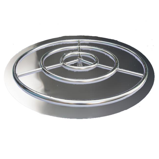 HearthDistribution FPK-OBRSS-36R 36in SS Fire Pit Ring Burner with Pan