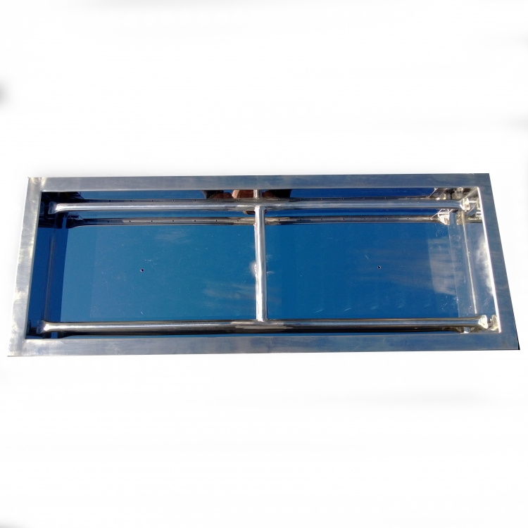 HearthDistribution OB4SS-36 SS DUAL FLAME FLANGED BURNER44; 12 IN. X 36 IN