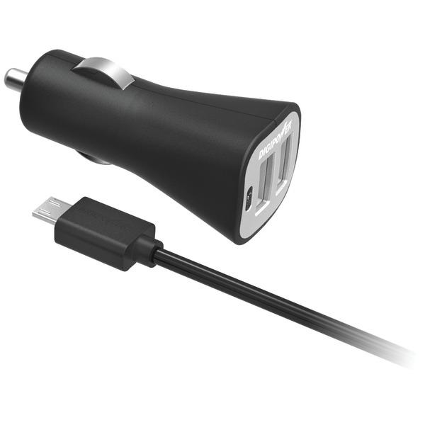 Picture of Digipower Is-pc2dm Instasense- tm 2.4-amp Dual-port Usb Car Charger With 4.9ft Micro Cable
