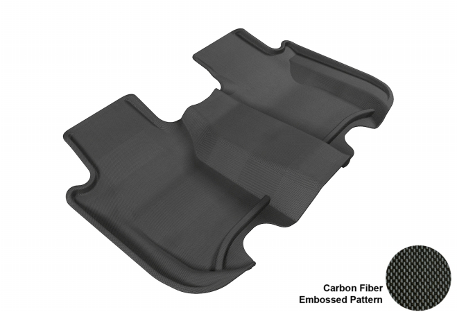 3D MAXpider Second Row Custom Fit All-Weather Floor Mat, Black (L1HD04221509)