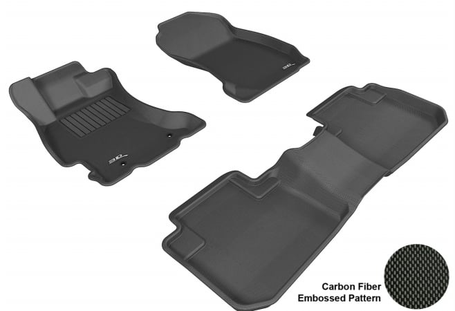 SUBARU FORESTER 2014 KAGU BLACK R1 R2 Floor Mat