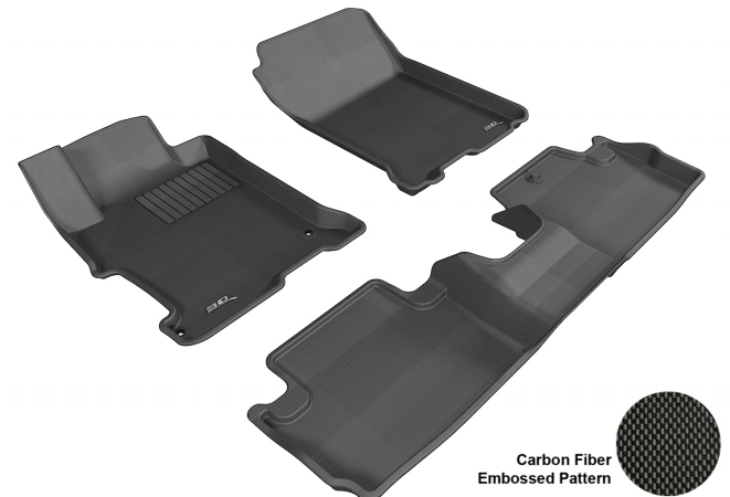 3D MAXpider All-Weather Floor Mats For 1St & 2Nd Row, Black (L1HD04901509)