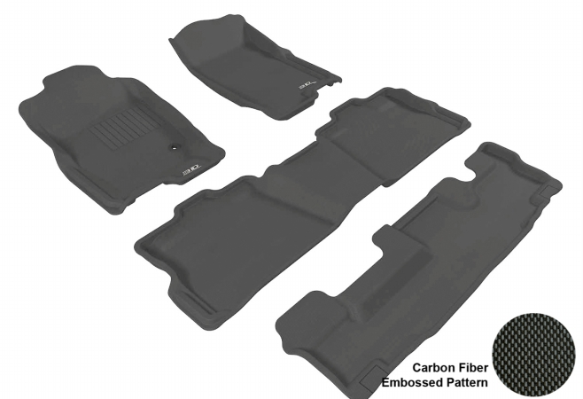 L1FR03501509 FORD EXPLORER 2006-2010 KAGU BLACK R1 R2 R3 BENCH SEATING W/O CENTER CONSOLE Floor Mat
