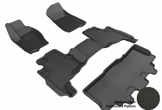 L1JP00701509 JEEP COMMANDER 2006-2010 KAGU BLACK R1 R2 R3 Floor Mat