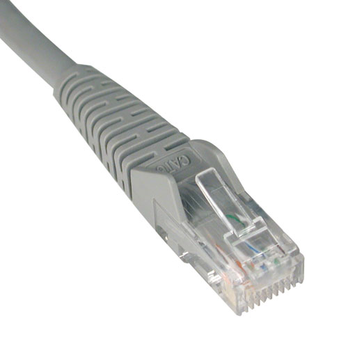 Picture of TRIPPLITE N201-006-GY Tripp Lite- Patch Cable- Gigabit- Snagless Molded- Cat6- RJ45 M-M- 6FT- Gray