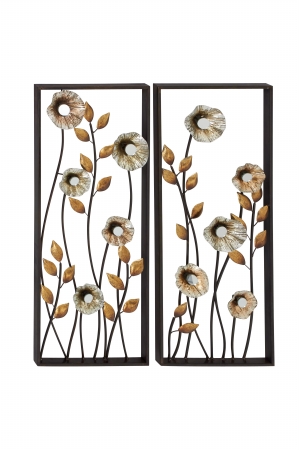 Benzara 54492 Metal Wall Decorative, Set of 2