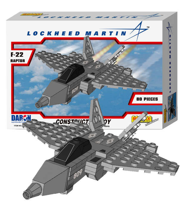 Picture of Best Lock BL14187 F-22 Raptor 80 Piece Construction Toy
