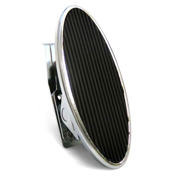 ASCPEDBB002 Oval Billet Floor Mount Gas Pedal with Rubber Insert