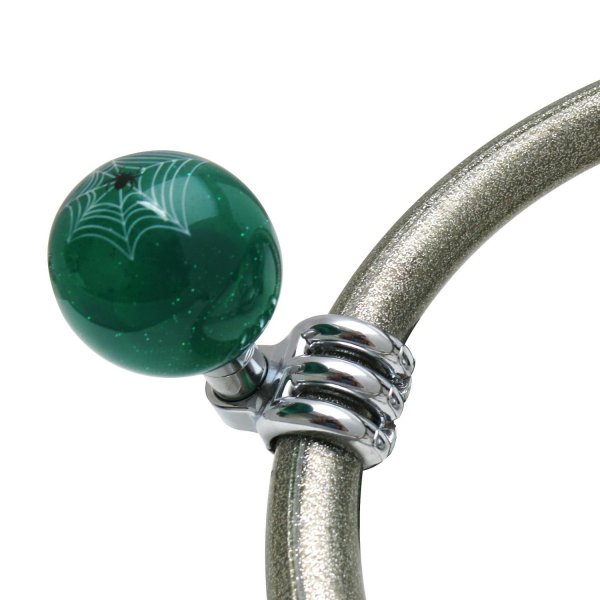 Picture of American Shifter Company ASCBN09007 Green Spider Suicide Brody Knob Translucent with Metal Flake