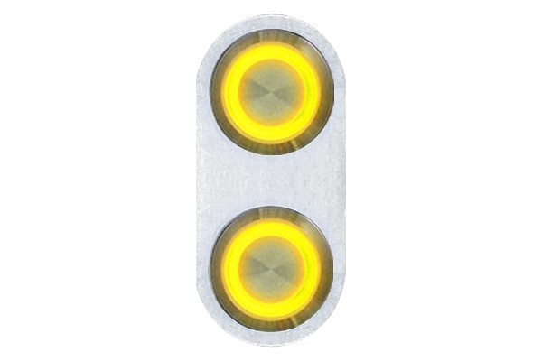 Picture of AutoLoc Power Accessories AUTBBB26 Retro Billet Switch with Yellow LED Illumination - Single Switch