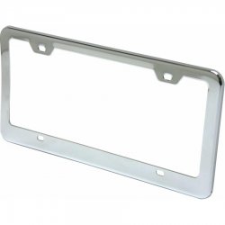 Picture of Vintage Parts USA VPAFRAMEC1 Chrome License Plate Frame with Bolts and Caps