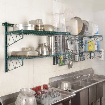 EZ Wall; Wall Mount Basket - Chromate - 17.375 x 7.5 x 10 in