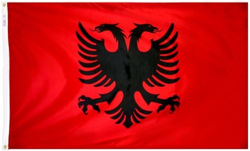 3 ft. x 5 ft. Nyl-Glo Albania Flag