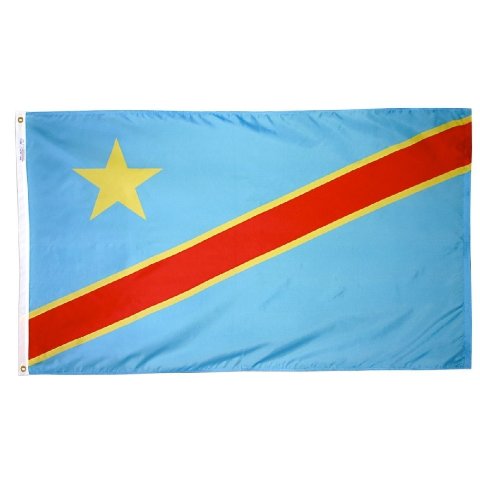 3 ft. x 5 ft. Nyl-Glo Democratic Republic of Congo Flag