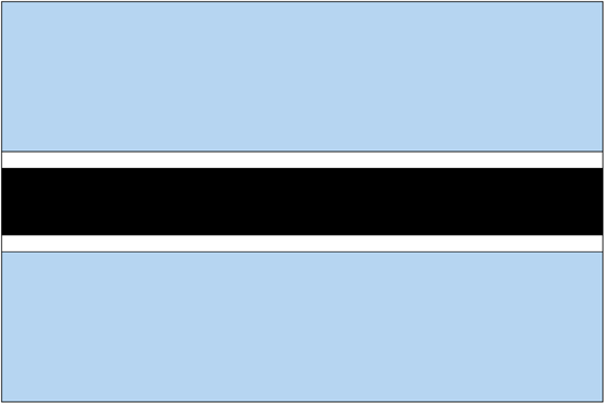 4 ft. X 6 ft. Nyl-Glo Botswana Flag