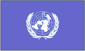 Picture of Annin Flagmakers 312252 3 ft. x 5 ft. Indoor and Parade Colonial Nyl-Glo United Nations Flag with Fringe