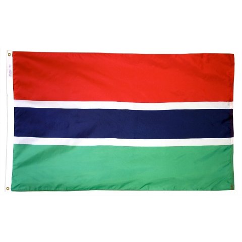 5 ft. X 8 ft. Nyl-Glo Gambia Flag