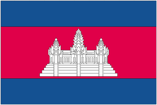 5 ft. X 8 ft. Nyl-Glo Cambodia Flag