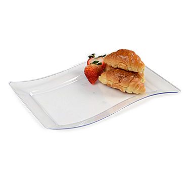 Picture of Fineline Settings 1407-CL Clear Rectangle Luncheon Plate