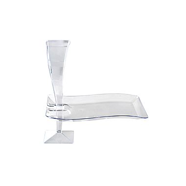 Picture of Fineline Settings 1409-CL Clear Rectangle Cocktail Plate